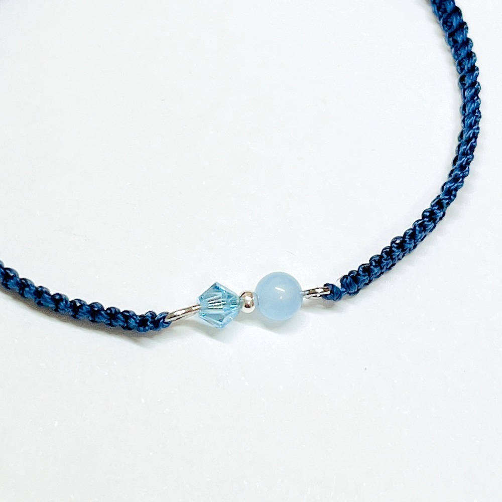 【客製化】925純銀 水晶編織幸福手鍊 法國奶奶系列 多色選 禮物-細節圖5