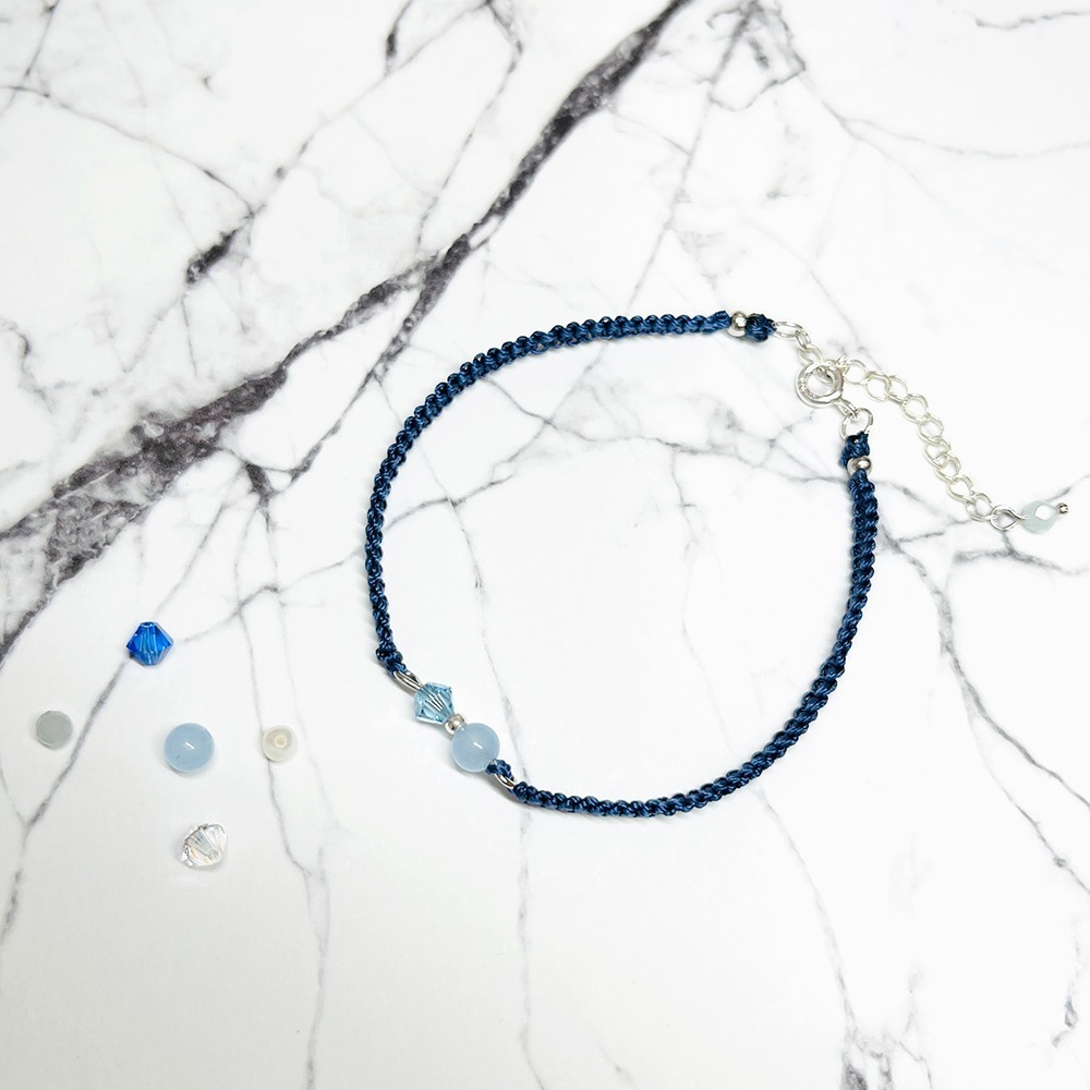 【客製化】925純銀 水晶編織幸福手鍊 法國奶奶系列 多色選 禮物-規格圖9