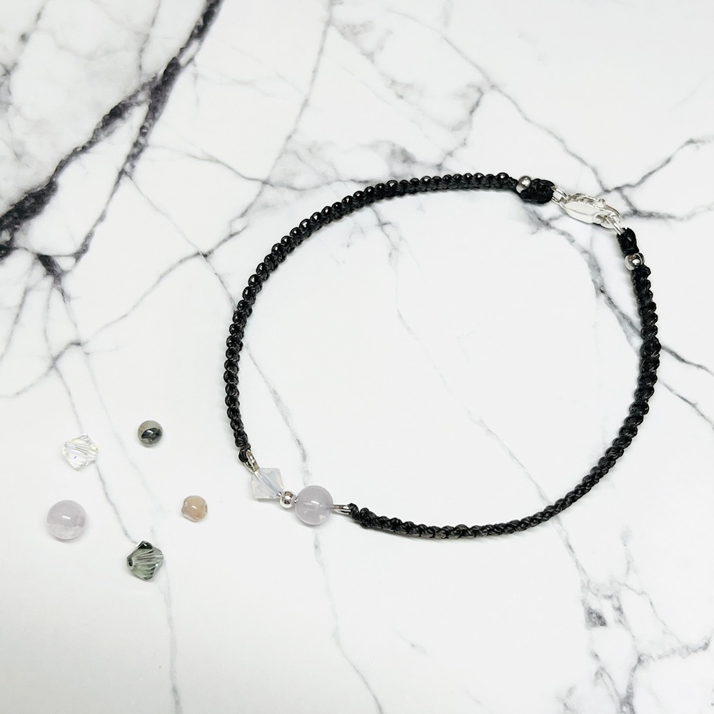 【客製化】925純銀 水晶編織幸福手鍊 法國奶奶系列 多色選 禮物-規格圖9