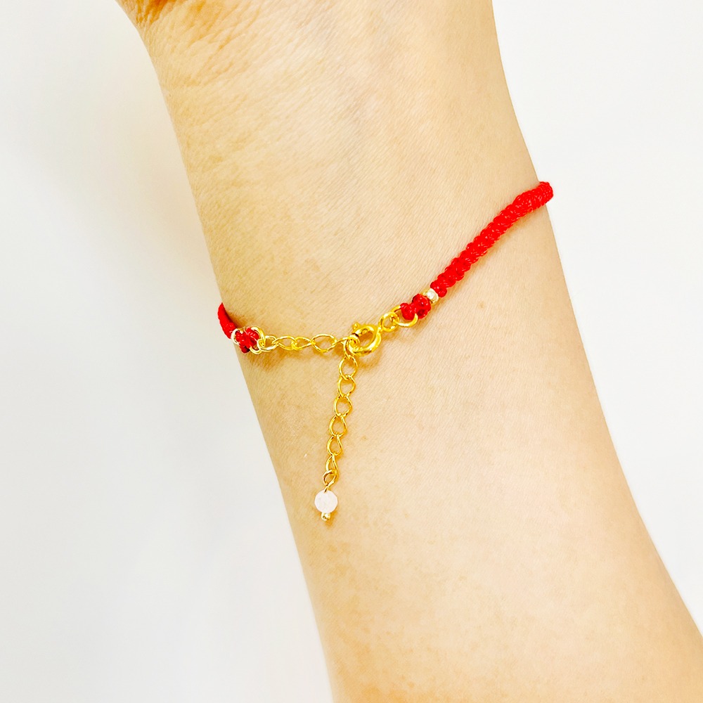 【客製化】925純銀+k金 水晶編織幸福手鍊 法國奶奶系列 多色選 情人節禮物-細節圖7