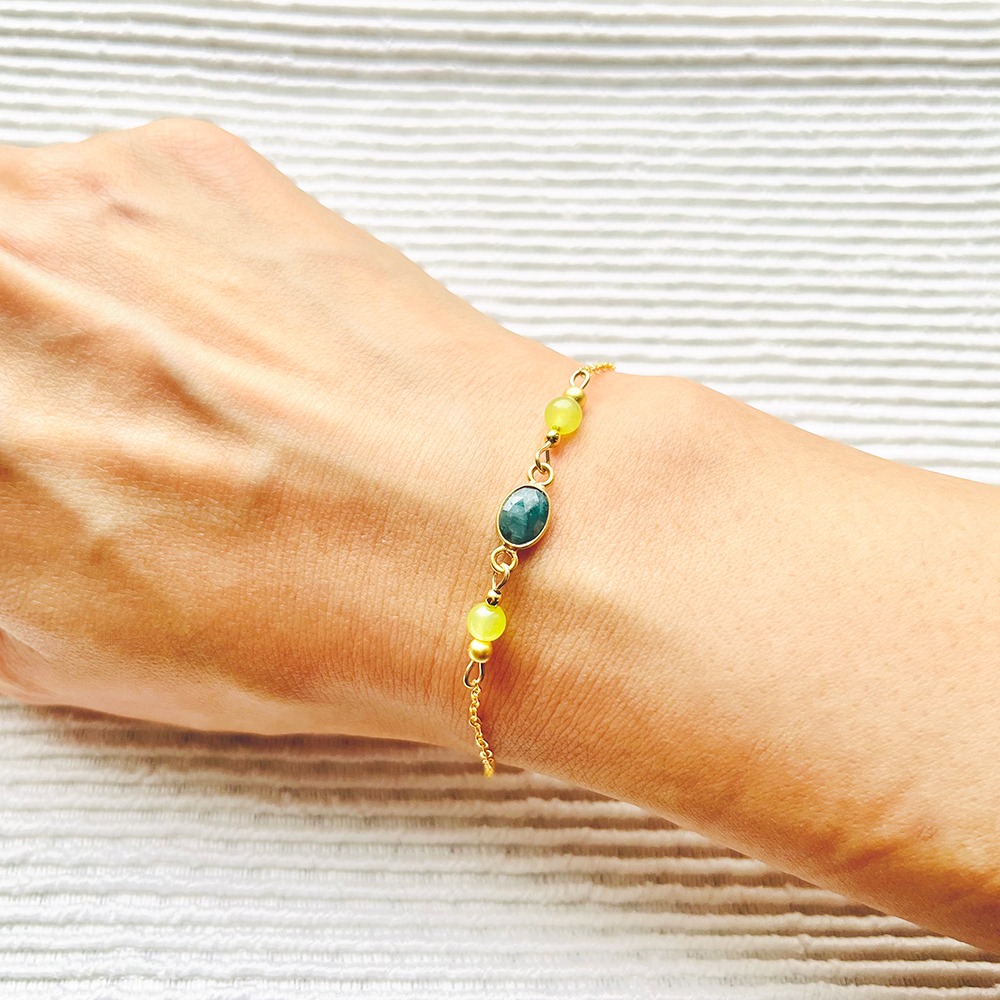 925純銀 幸運寶石手鍊 法國奶奶系列 多色選 長度可客製 情人節禮物-規格圖8