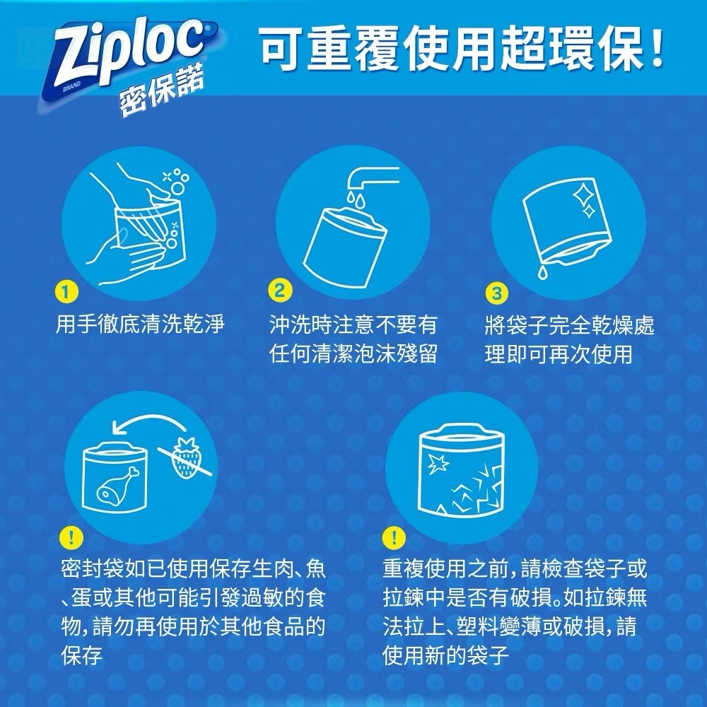 【ZIPLOC】 密保諾 全系列 密實袋 夾鏈袋 冷凍袋 保鮮袋-細節圖7