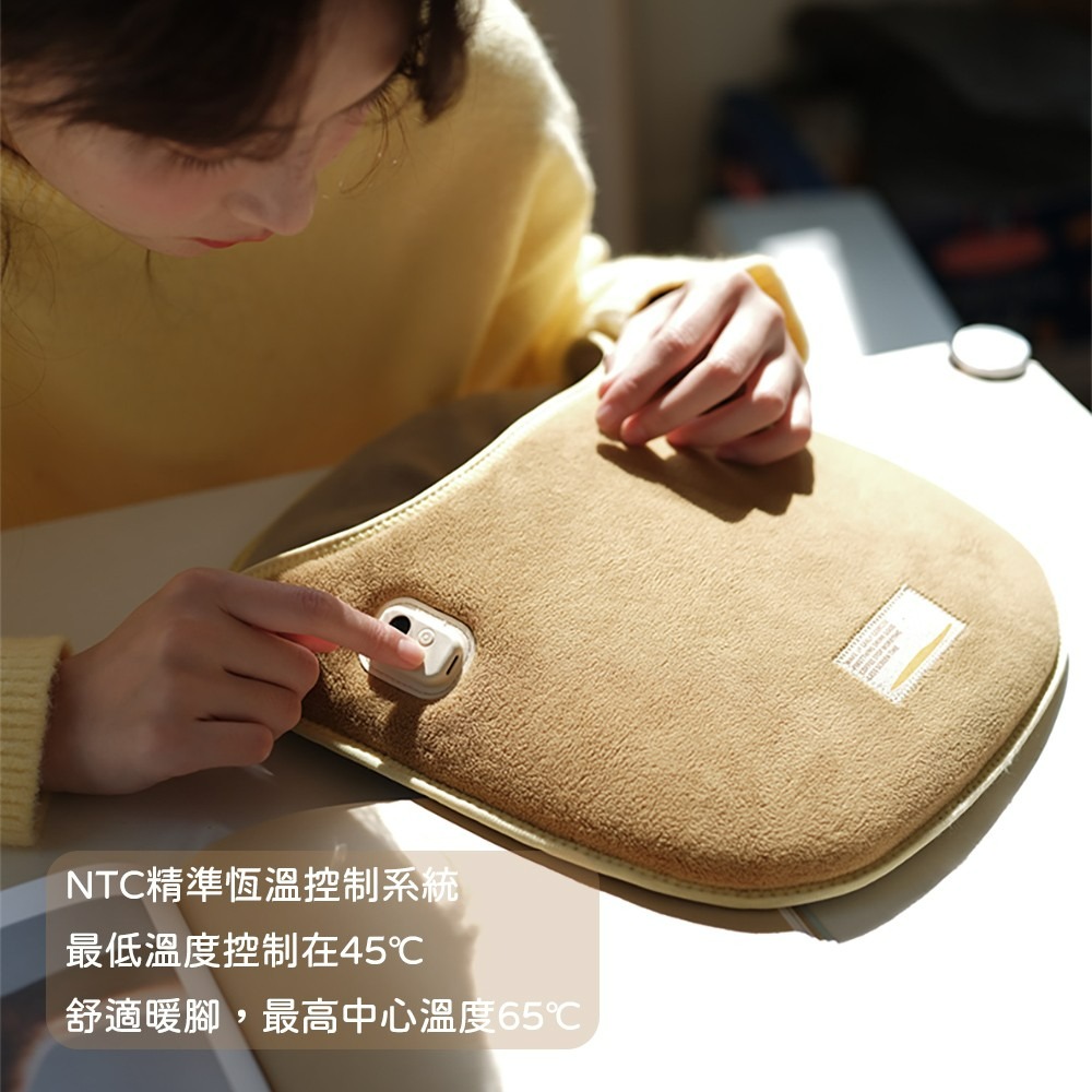 E.B. MADE 石墨烯 USB 快速發熱智能恆溫便攜式暖腳寶-柑橘色-細節圖5