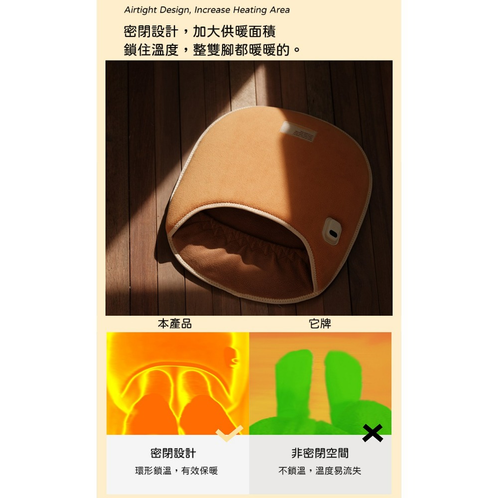 E.B. MADE 石墨烯 USB 快速發熱智能恆溫便攜式暖腳寶-柑橘色-細節圖9