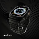 【加拿大elkson】【現貨】適用 Apple Watch Ultra 49mm柔韌透氣耐磨一體成形軍規錶帶+9H鋼化膜-規格圖10