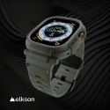 【加拿大elkson】【現貨】適用 Apple Watch Ultra 49mm柔韌透氣耐磨一體成形軍規錶帶+9H鋼化膜-規格圖10