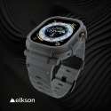 【加拿大elkson】【現貨】適用 Apple Watch Ultra 49mm柔韌透氣耐磨一體成形軍規錶帶+9H鋼化膜-規格圖10