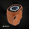 【加拿大elkson】【現貨】適用 Apple Watch Ultra 49mm柔韌透氣耐磨一體成形軍規錶帶+9H鋼化膜-規格圖10