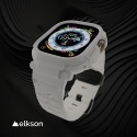 【加拿大elkson】【現貨】適用 Apple Watch Ultra 49mm柔韌透氣耐磨一體成形軍規錶帶+9H鋼化膜-規格圖10