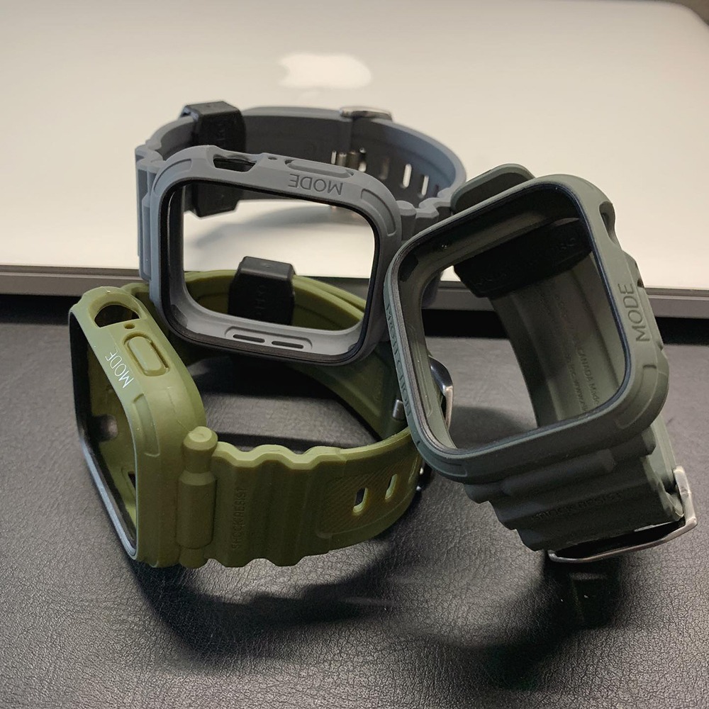 【elkson】  Apple Watch錶帶 8/7/6/5/4/SE透氣防震一體成形軍規錶帶38-45mm-細節圖9