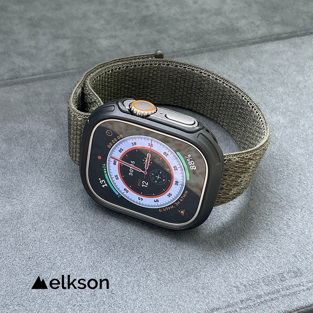 加拿大elkson 適用 Apple Watch Ultra 49mm Quattro Max軍規保護殼+9H保貼套組-細節圖9