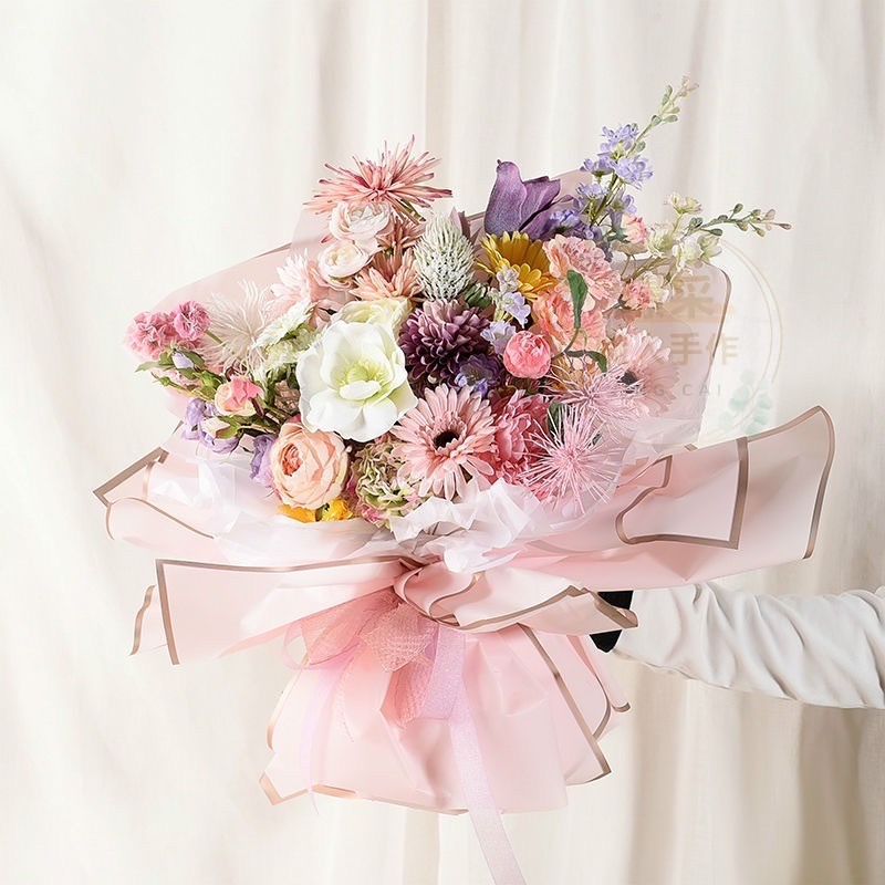 【璟采職人】金邊包裝紙 透光 霧面包裝紙 花束包裝紙 禮品包裝紙 禮物包裝紙 花束包裝 禮品包裝 包裝材料 花藝包裝-細節圖5