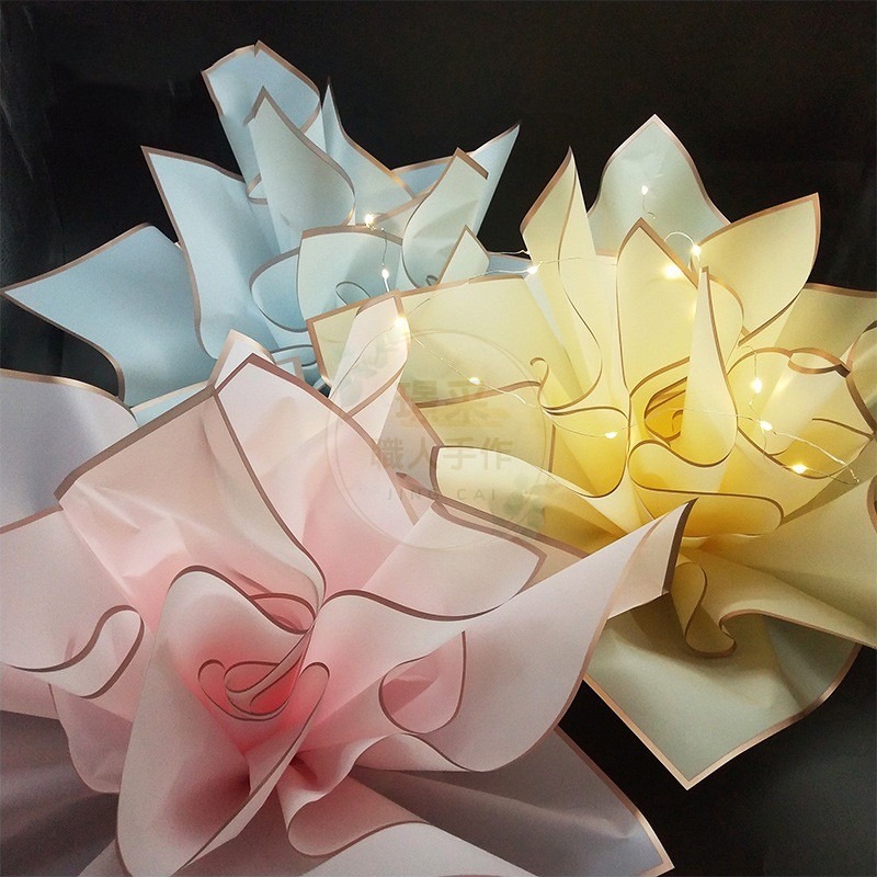 【璟采職人】金邊包裝紙 透光 霧面包裝紙 花束包裝紙 禮品包裝紙 禮物包裝紙 花束包裝 禮品包裝 包裝材料 花藝包裝-細節圖6