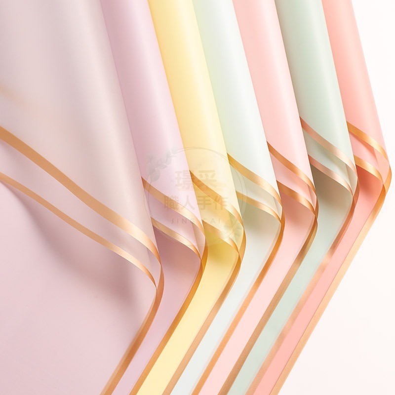 【璟采職人】金邊包裝紙 透光 霧面包裝紙 花束包裝紙 禮品包裝紙 禮物包裝紙 花束包裝 禮品包裝 包裝材料 花藝包裝-細節圖10