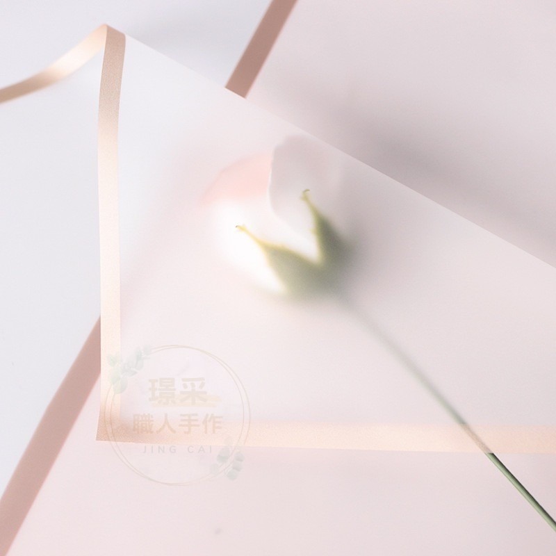 【璟采職人】金邊包裝紙 透光 霧面包裝紙 花束包裝紙 禮品包裝紙 禮物包裝紙 花束包裝 禮品包裝 包裝材料 花藝包裝-細節圖6