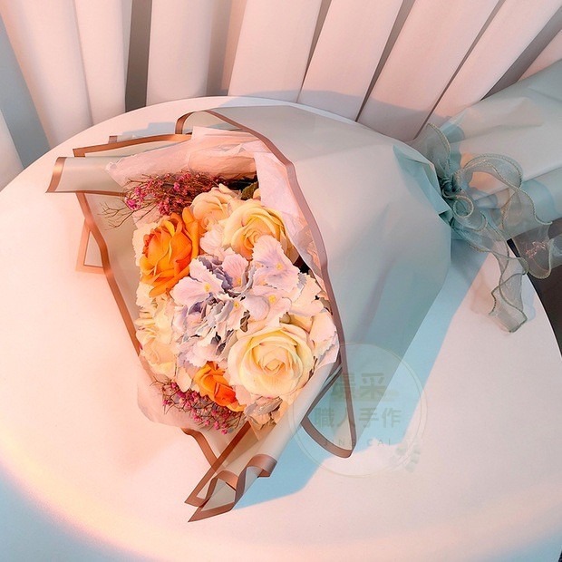 【璟采職人】金邊包裝紙 透光 霧面包裝紙 花束包裝紙 禮品包裝紙 禮物包裝紙 花束包裝 禮品包裝 包裝材料 花藝包裝-細節圖7