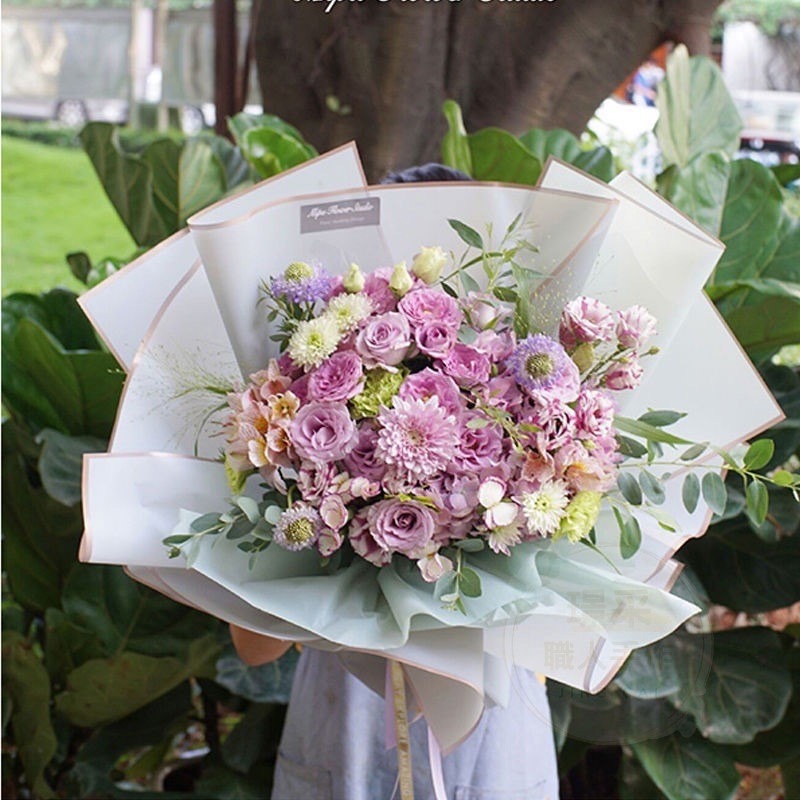 【璟采職人】金邊包裝紙 透光 霧面包裝紙 花束包裝紙 禮品包裝紙 禮物包裝紙 花束包裝 禮品包裝 包裝材料 花藝包裝-細節圖9