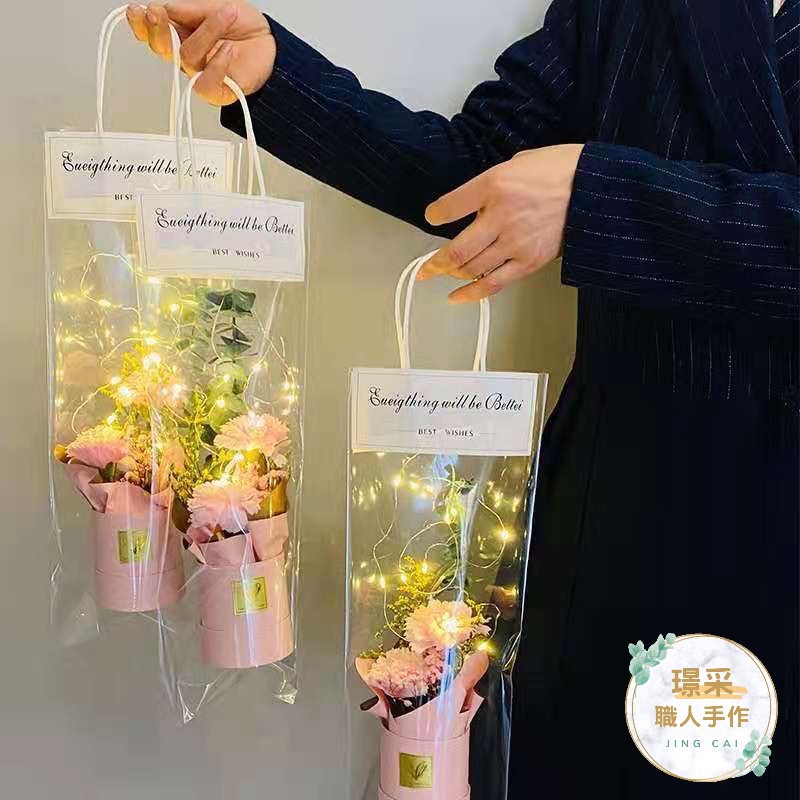 【璟采職人】開窗手提袋 透明提袋 開窗提袋 禮盒袋 禮品包裝袋 花束手提袋 手提紙袋 紙袋 花束提袋 禮物袋 生日-細節圖8