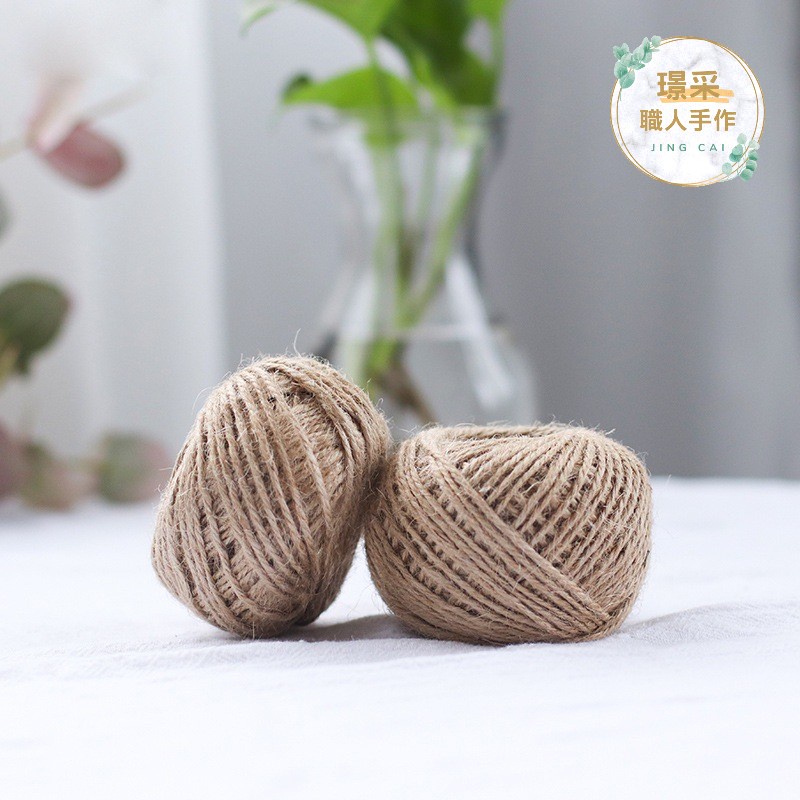 【璟采職人】復古麻繩 編織繩 文青 編織麻繩 捆繩 DIY 手工材料 裝飾材料 禮物包裝 緞帶 麻繩 花束包裝-細節圖4