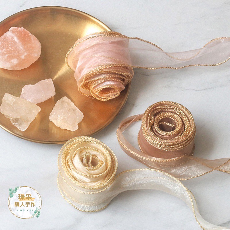 【璟采職人】魚尾紗緞帶 緞帶 紗質緞帶 花束緞帶 蝴蝶結 絲帶 禮物包裝 禮品包裝 波浪邊 雪紗緞帶 花藝包裝 裝飾-細節圖8