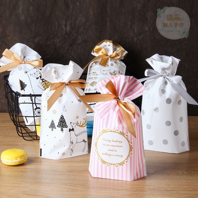 【璟采職人】包裝袋 禮物袋 禮品袋 分裝袋 餅乾包裝袋 糖果袋 萬聖節 束口袋 防水束口袋 餅乾袋 抽繩袋 手工餅乾-細節圖4