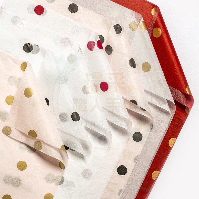 【璟采職人】圓點 雪梨紙 包裝紙 花束包裝紙 皺皺紙 禮品包裝 襯紙 內襯紙 包裝材料 手作材料 禮物 禮品 花藝包裝-細節圖2