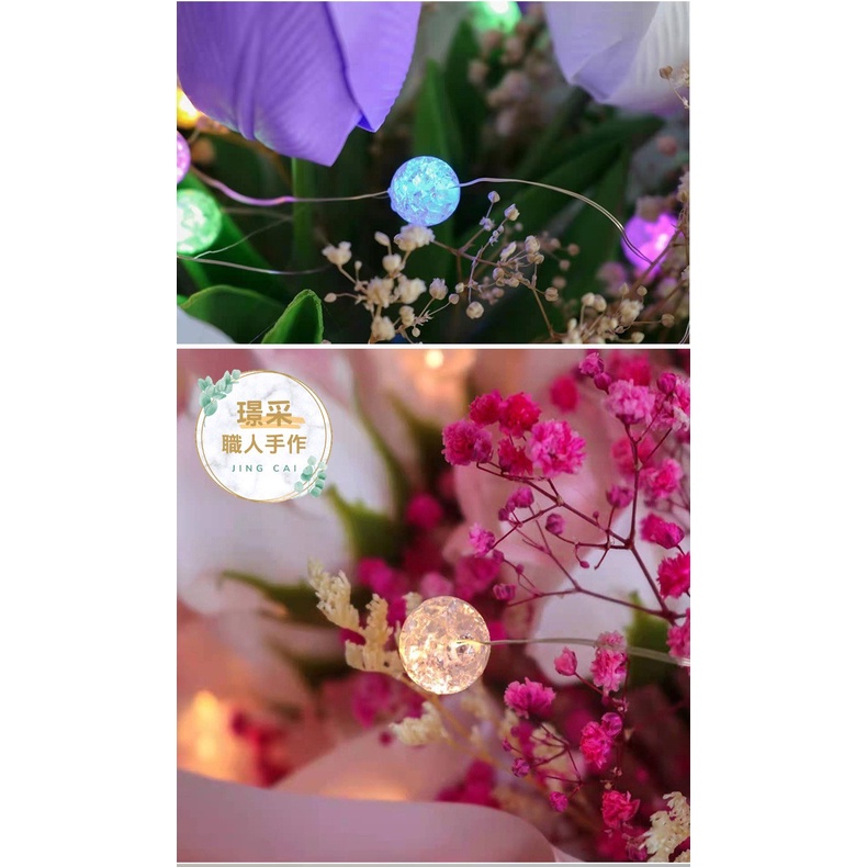 【璟采職人】圓球燈 銅線燈 棉球燈 房間裝飾 擺飾 燈串 棉線球 球燈 派對 網美 裝置藝術 氣氛燈 造型燈 棉線球燈-細節圖8