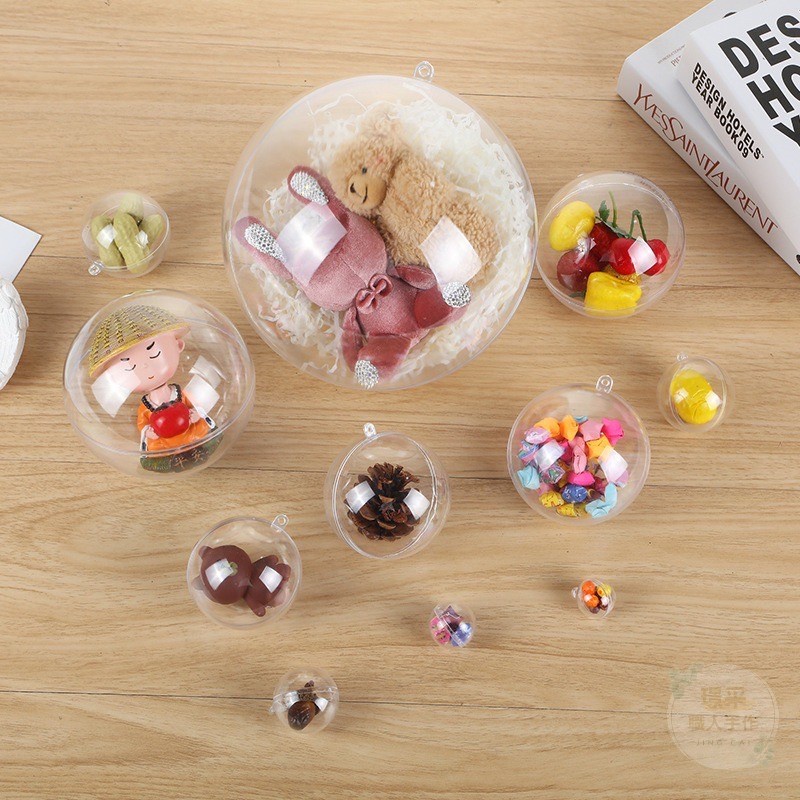 【璟采職人】金莎透明球 金莎透明殼 金莎花托 金莎花束 壓克力球 塑膠透明球 扭蛋球 永生花裝飾球 聖誕裝飾 婚禮小物給-細節圖7