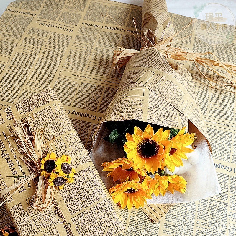 【璟采職人】牛皮紙 包裝紙 牛皮包裝紙 花束包裝 花束包裝紙 禮品包裝紙 禮物包裝紙 牛皮報紙 禮品包裝 包裝材料-細節圖3