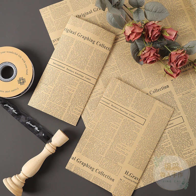 【璟采職人】牛皮紙 包裝紙 牛皮包裝紙 花束包裝 花束包裝紙 禮品包裝紙 禮物包裝紙 牛皮報紙 禮品包裝 包裝材料-細節圖6