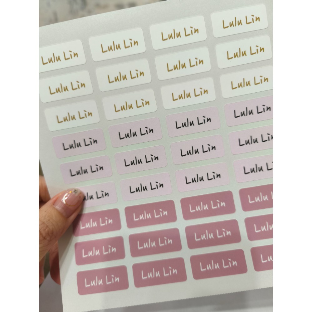 客製 純色貼紙 大頭姓名貼 食品標籤貼紙 可放小圖 多色可選 萬用貼紙 工商貼紙 多尺寸可選-細節圖6