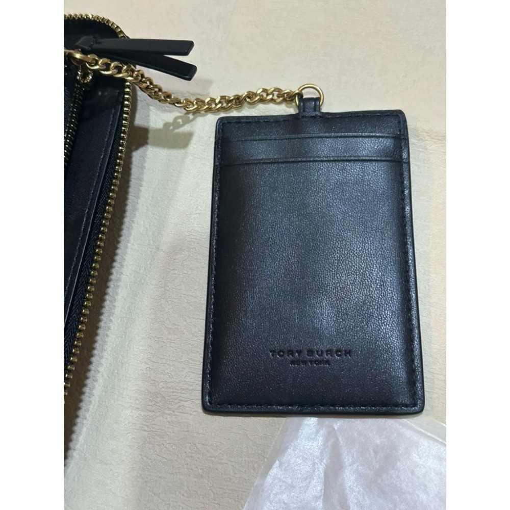《現貨》全新 Tory Burch TB Willa Zip #168687	 拉鍊長夾 黑金-細節圖4