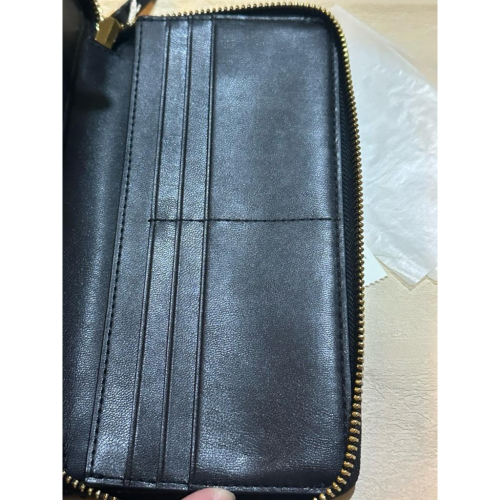 《現貨》全新 Tory Burch TB Willa Zip #168687	 拉鍊長夾 黑金-細節圖7
