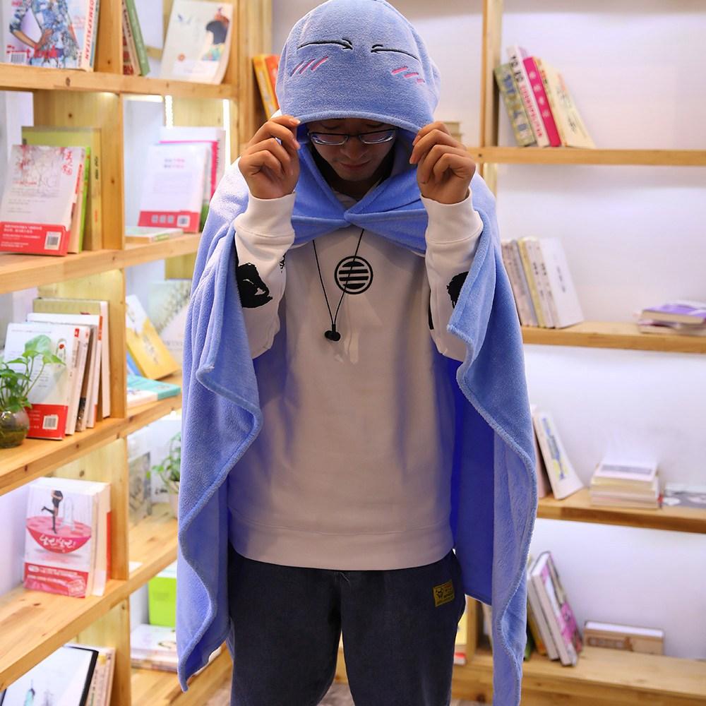 台灣賣家 轉生變成史萊姆 珊瑚絨懶人毯 懶人披肩 懶人斗篷袖毯 史迪奇.龍貓 史萊姆披肩 毛毯-細節圖6