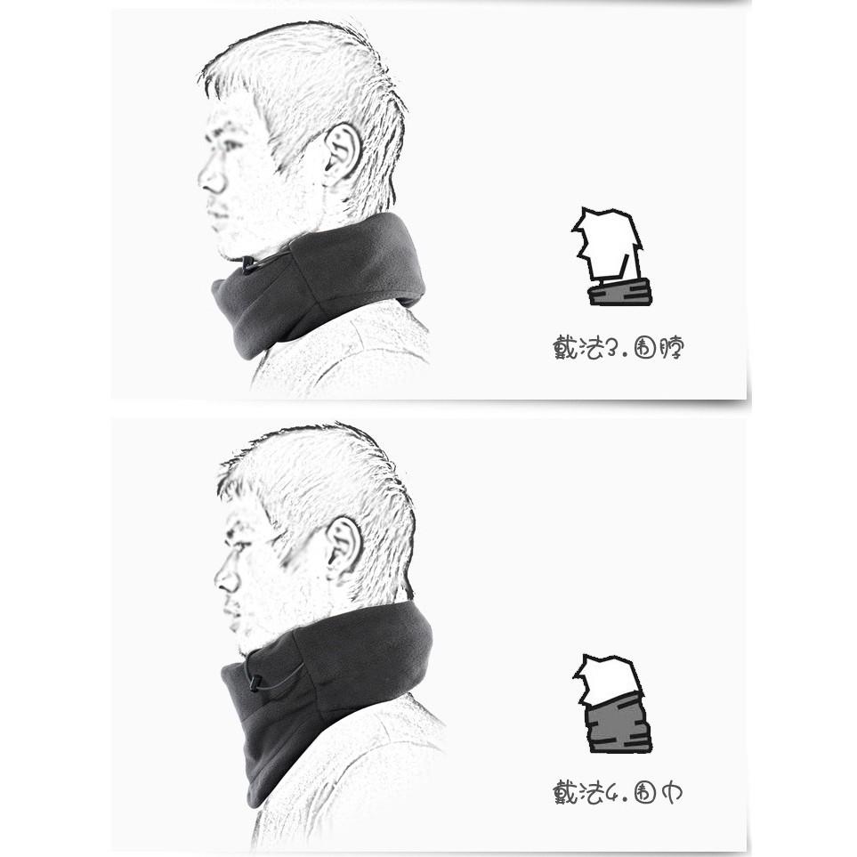 台灣賣家 全罩式魔術防風防寒保暖頭套面罩自行車脖圍套圍巾頭巾騎機車保暖毛帽滑雪口罩爬山登山頸套飛虎生存遊戲CS帽-細節圖5