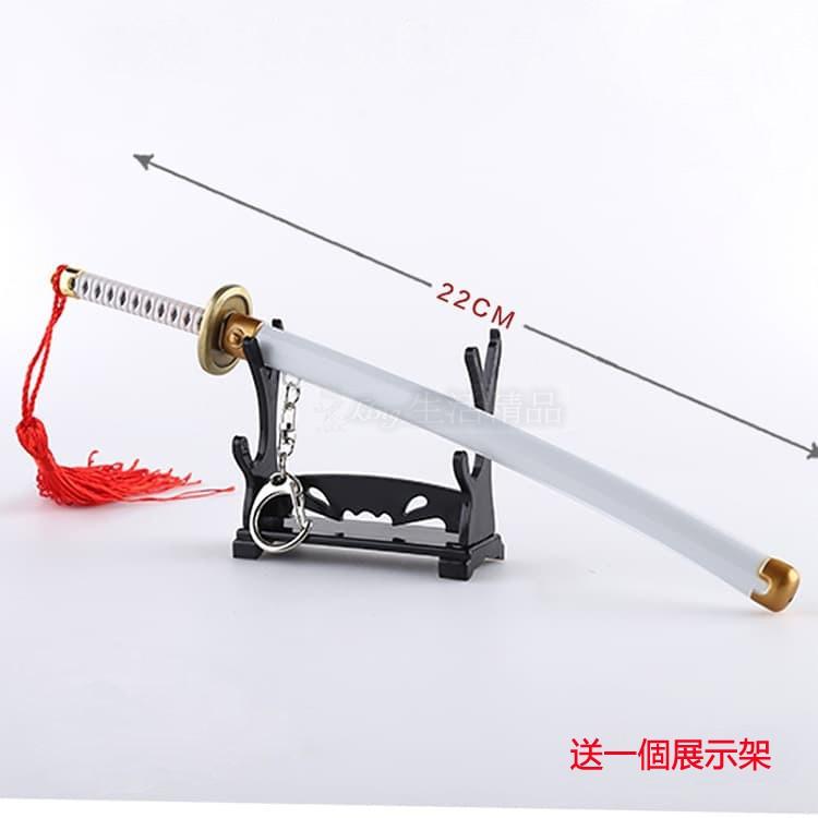 送展示架 熱銷款 索隆 鬼徹 雪走 和道一文字 黑刀秋水 閻魔 索龍 海賊王 航海王 刀 模型 鑰匙圈-細節圖7