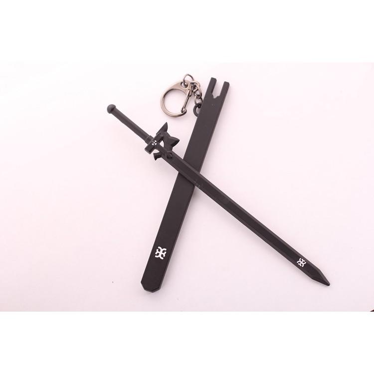 刀劍神域鑰匙圈武器吊飾 桐人闡釋者逐暗者亞絲娜閃爍之光cos 刀劍十字劍黑劍白劍鑰匙扣掛扣刀扣刀模型cosplay-細節圖4