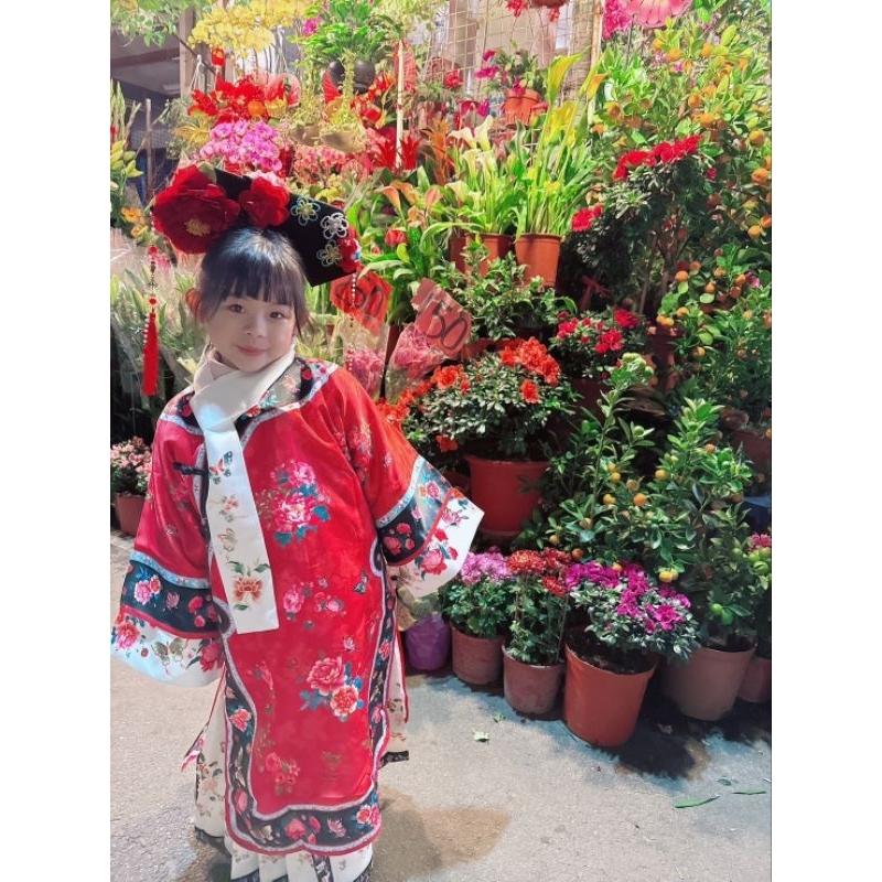 台灣現貨 格格裝中國風旗袍漢服 兒童格格服公主裝宮廷古裝 活動表演服 攝影 藝術照變裝派對 萬聖節-細節圖2