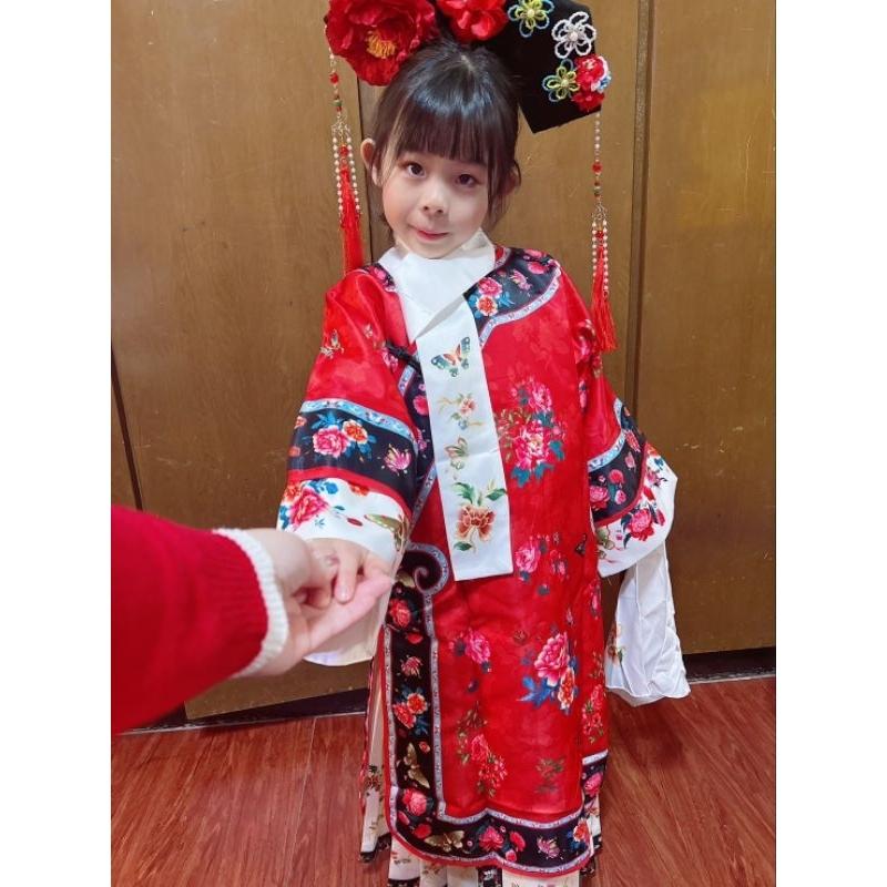 台灣現貨 格格裝中國風旗袍漢服 兒童格格服公主裝宮廷古裝 活動表演服 攝影 藝術照變裝派對 萬聖節-細節圖4