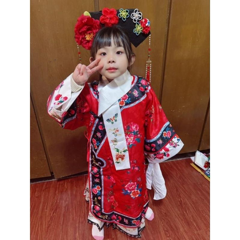 台灣現貨 格格裝中國風旗袍漢服 兒童格格服公主裝宮廷古裝 活動表演服 攝影 藝術照變裝派對 萬聖節-細節圖5