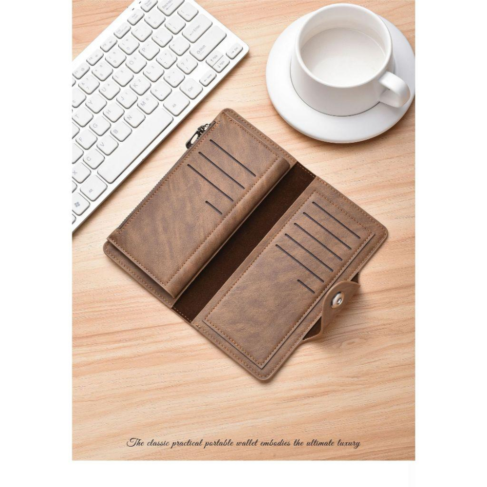 台灣現貨 隔日到貨 男士皮包 長夾 大容量商務卡片包男款高級感時尚 錢包 個性潮流手拿包 包-細節圖4