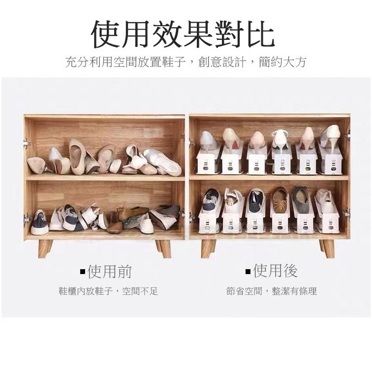 👉台灣現貨👈三檔可調節收納鞋架雙層鞋架宿舍拖鞋家用鞋櫃整理鞋子置物架-細節圖2