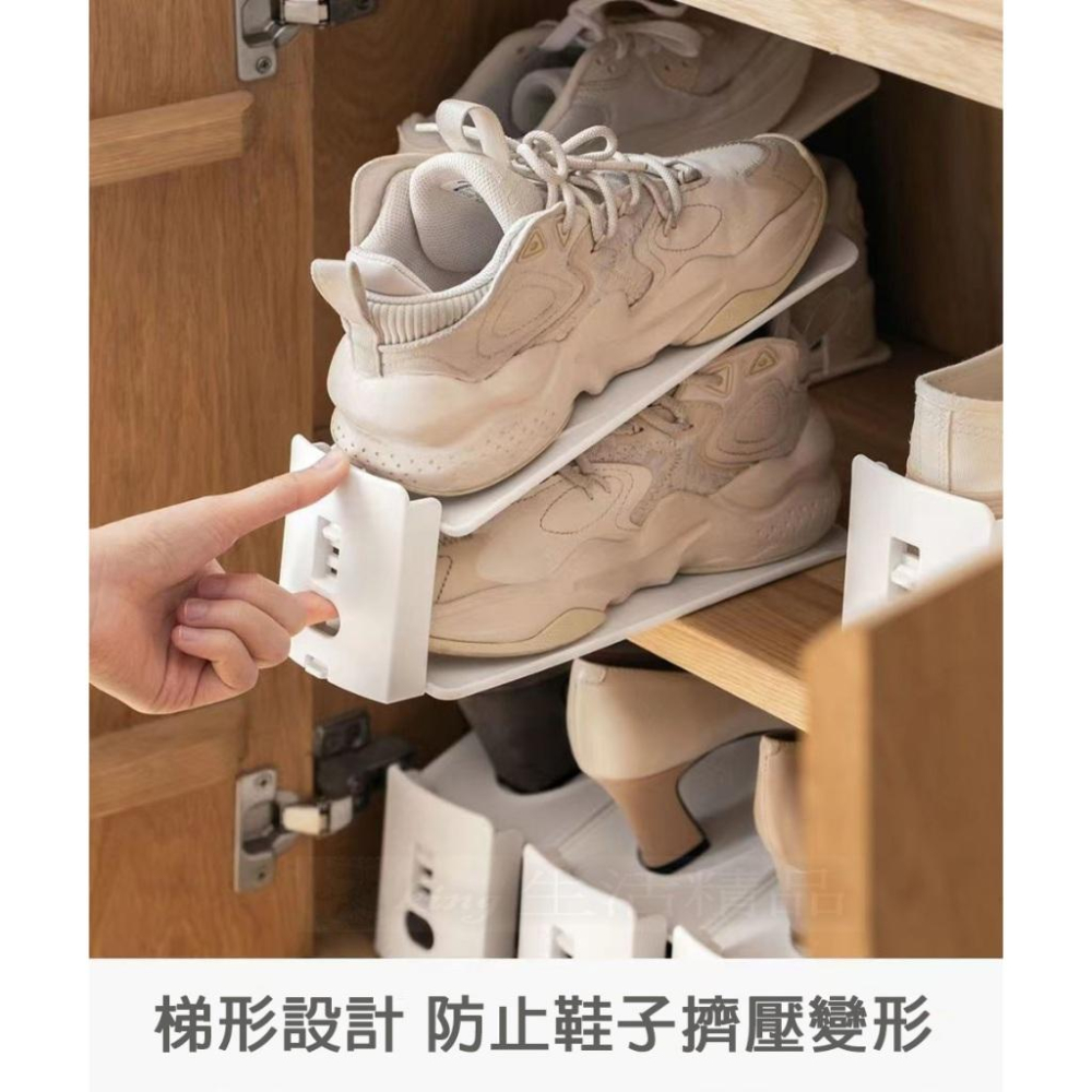 👉台灣現貨👈三檔可調節收納鞋架雙層鞋架宿舍拖鞋家用鞋櫃整理鞋子置物架-細節圖3