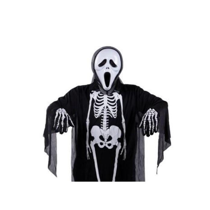 台灣現貨 瘋狂萬聖節 聖誕節 角色扮演尖叫面具 手套 骷髏骨架鬼衣化妝舞會骷顱白骨衣 /Cosplay服兒童表演道具服-細節圖2