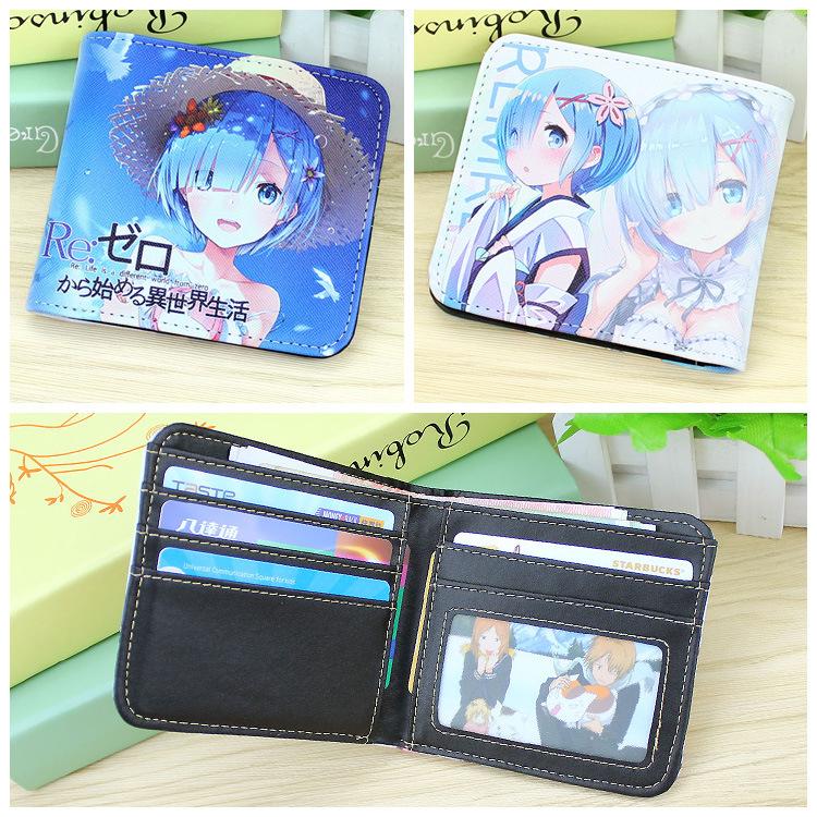 台灣現貨 芙莉蓮 刀劍神域 桐人 雷姆 約會 從零開始異世界生活 轉生史萊姆  動漫 短夾  零錢 皮夾 皮包 錢包-細節圖2