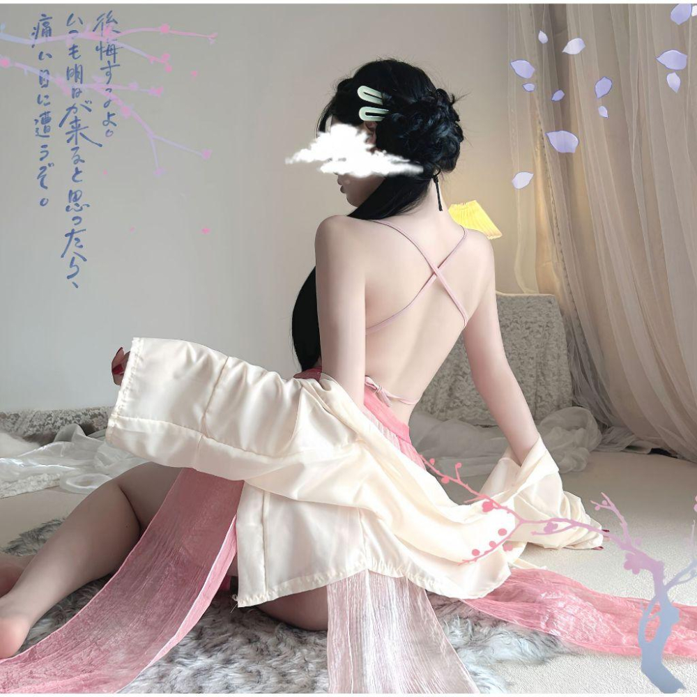 台灣現貨 大尺碼睡衣 情趣內衣 肚兜 古風漢服 漢服睡衣 情趣內衣大尺碼 角色扮演 情趣睡衣 性感睡衣 制服誘惑-細節圖2