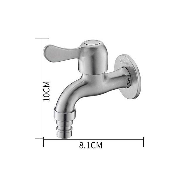 台灣現貨 304不銹鋼長栓.戶外水龍頭.不鏽鋼長栓.牆壁水龍頭單冷水單熱水4分長栓 洗衣機 水龍頭-細節圖3