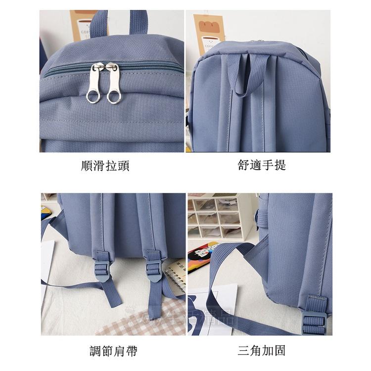 台灣現貨 韓版 原宿ulzzang 國中學生初中生 大容量百搭雙肩包  學生後背包 女生後背包 背包 學生背包-細節圖5