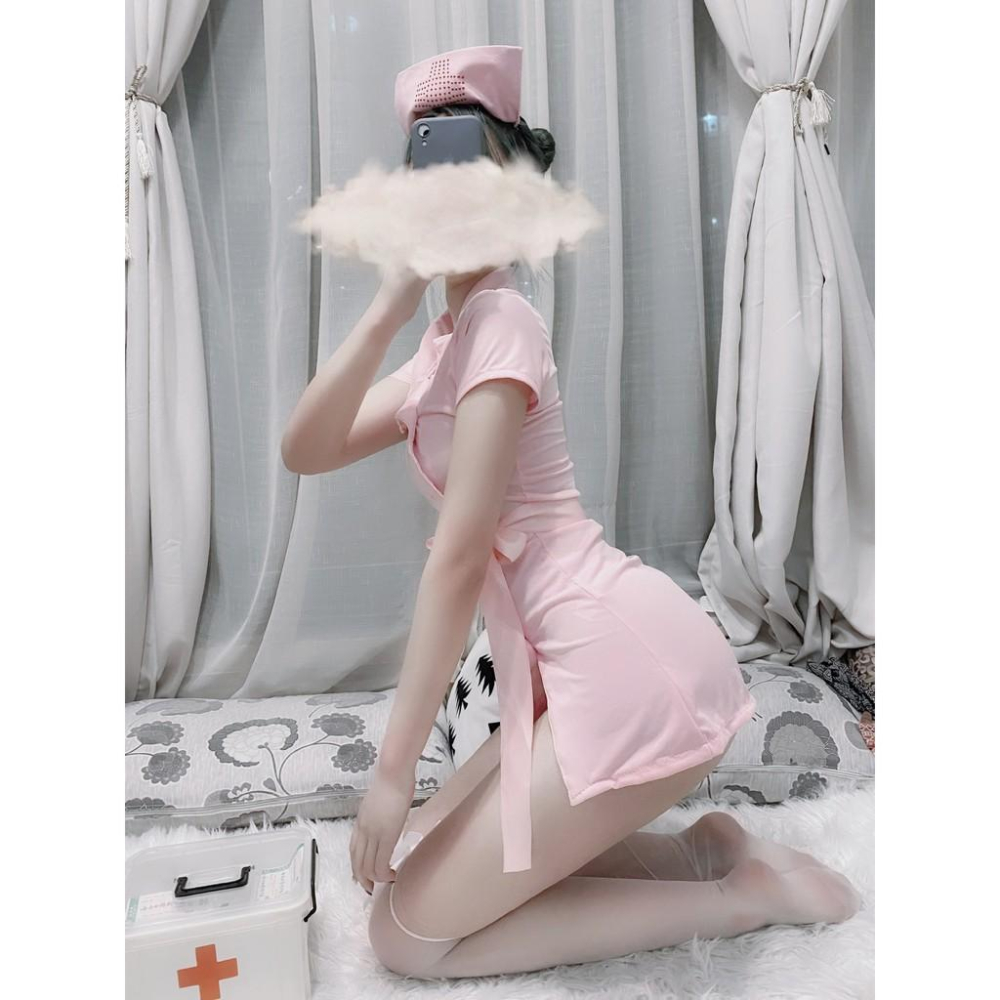 台灣現貨 護士服 旗袍式護士服 制服誘惑 性感 Cosplay 護士 情趣 護士裝 護理師 白衣天使裝 情趣角色服-細節圖7