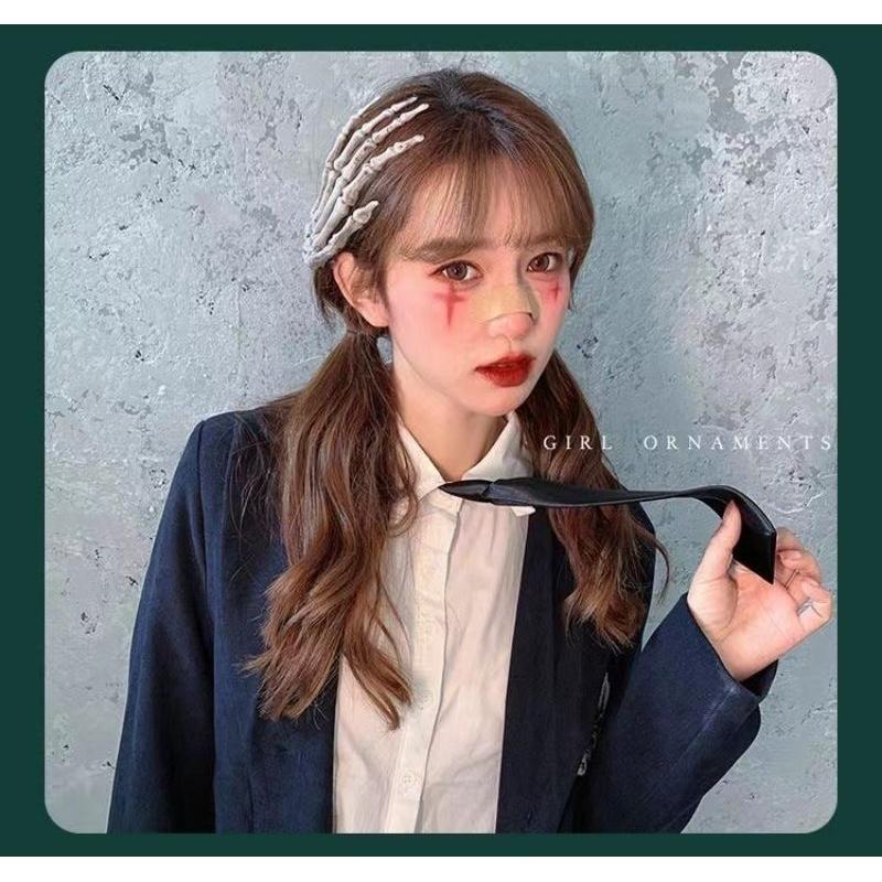 萬聖節 聖誕節 鬼節 耶誕節 化妝舞會 搞怪另類手爪 髮飾 頭飾 髮夾 流血眼球髮夾 萬聖節配件 萬聖節 骷髏頭 血手指-細節圖2